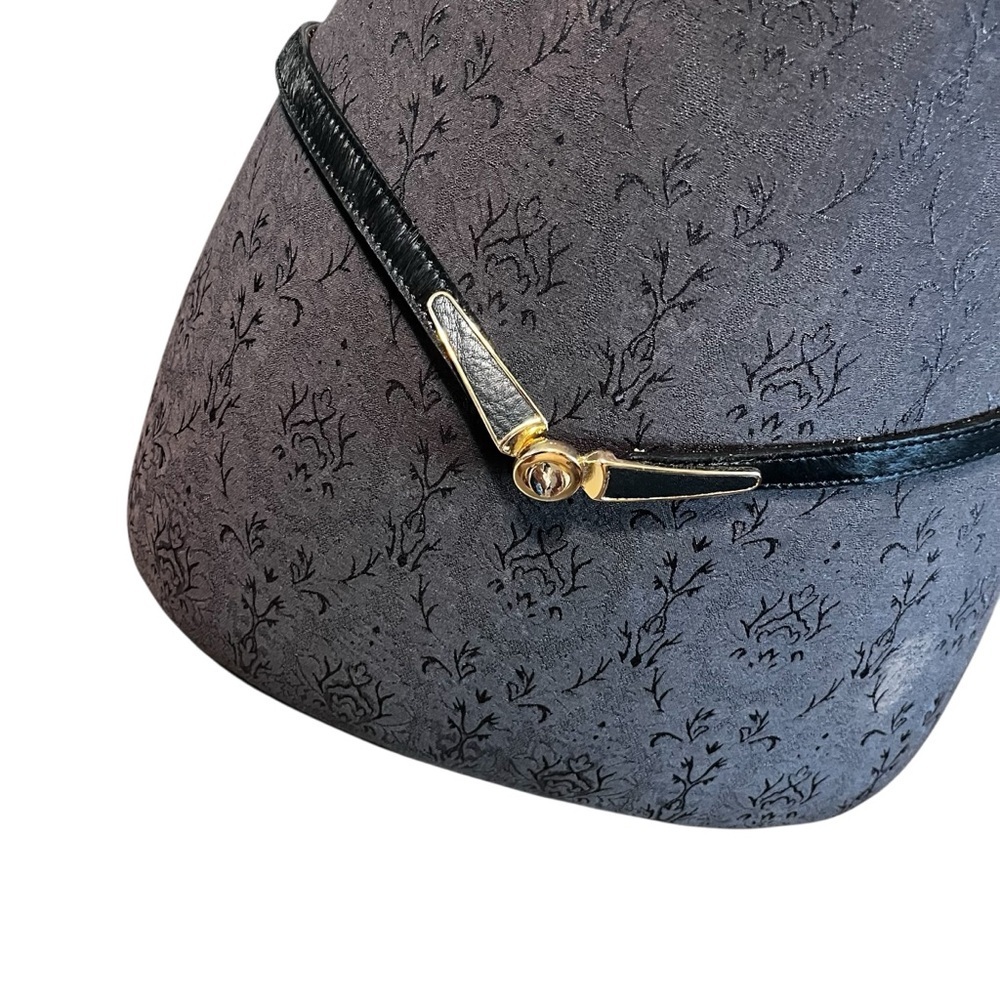 Vintage Black Horsehair And Leather Skinny Belt Medium